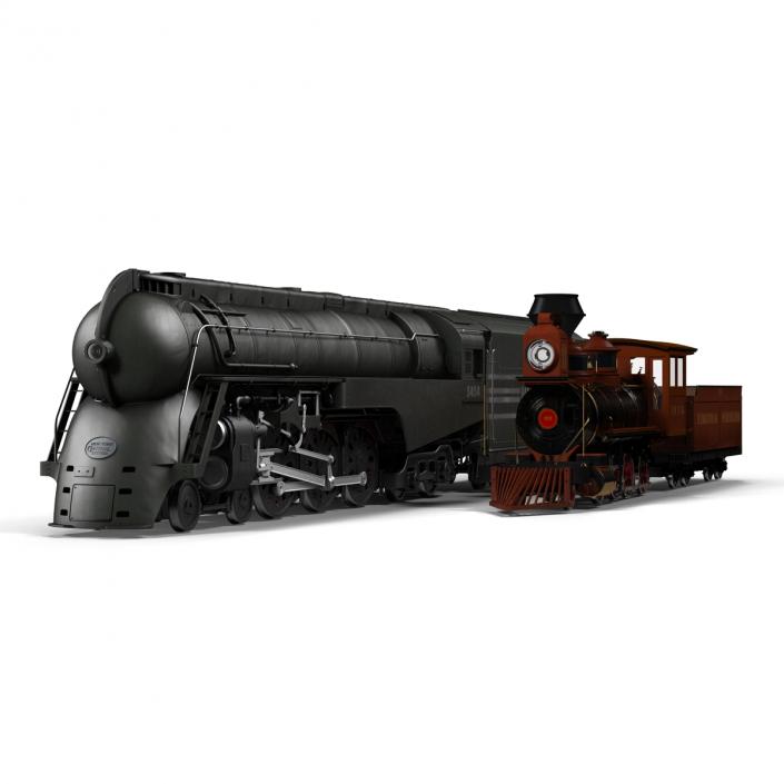 3D Steam Trains Collection model