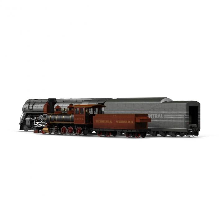 3D Steam Trains Collection model