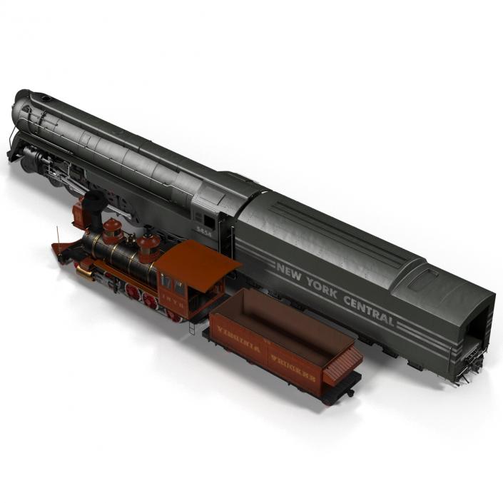 3D Steam Trains Collection model