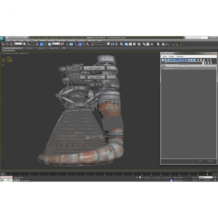 F-1 Rocket Engine 2 3D model