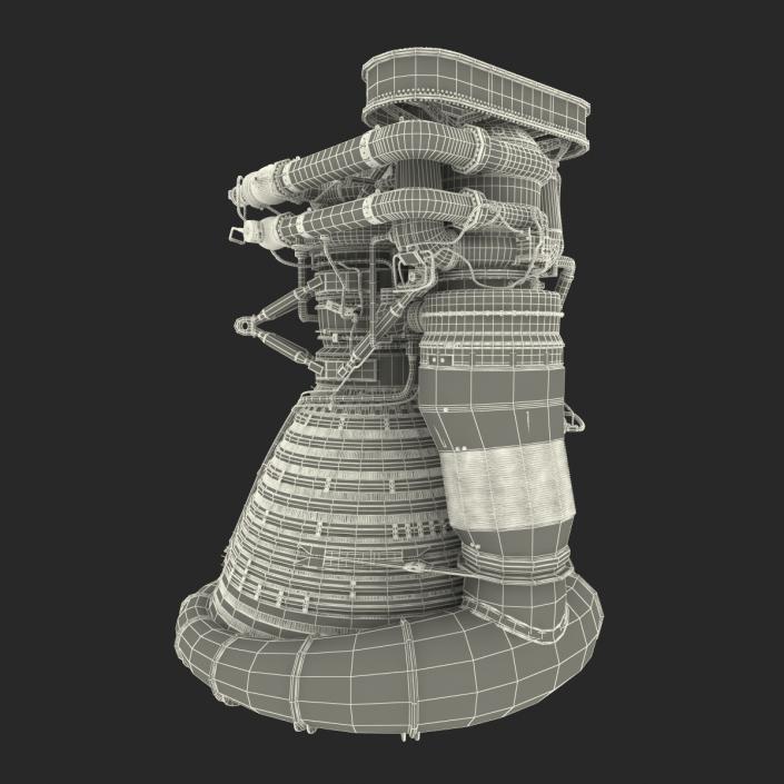 F-1 Rocket Engine 2 3D model