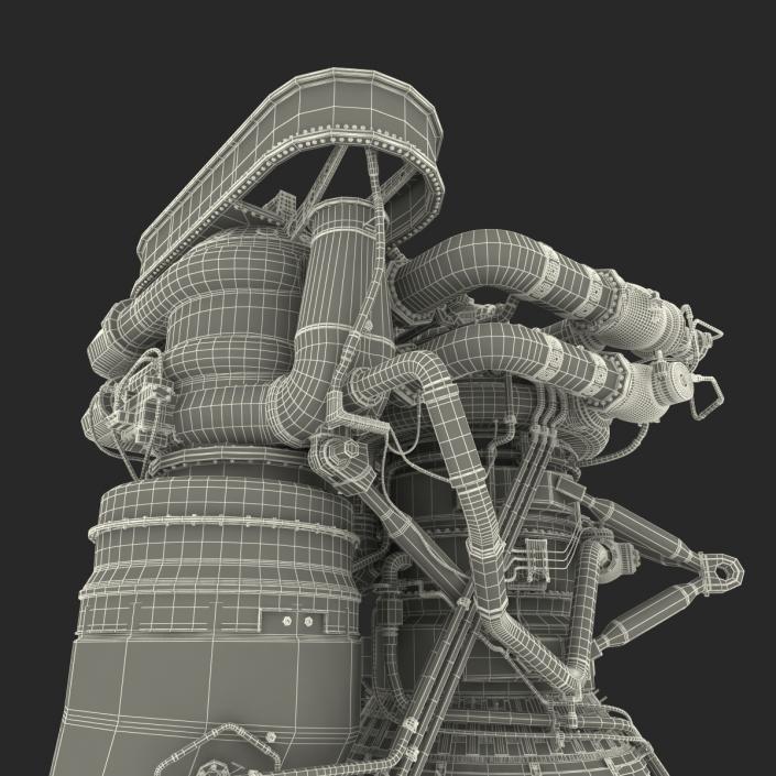 F-1 Rocket Engine 2 3D model