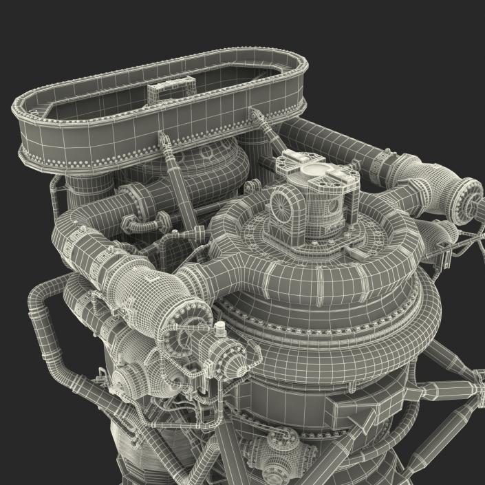 F-1 Rocket Engine 2 3D model