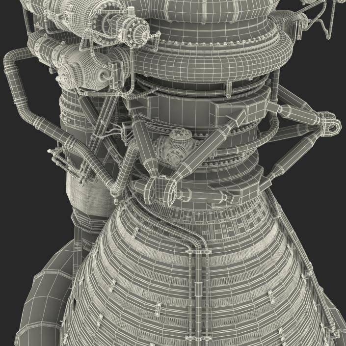 F-1 Rocket Engine 2 3D model