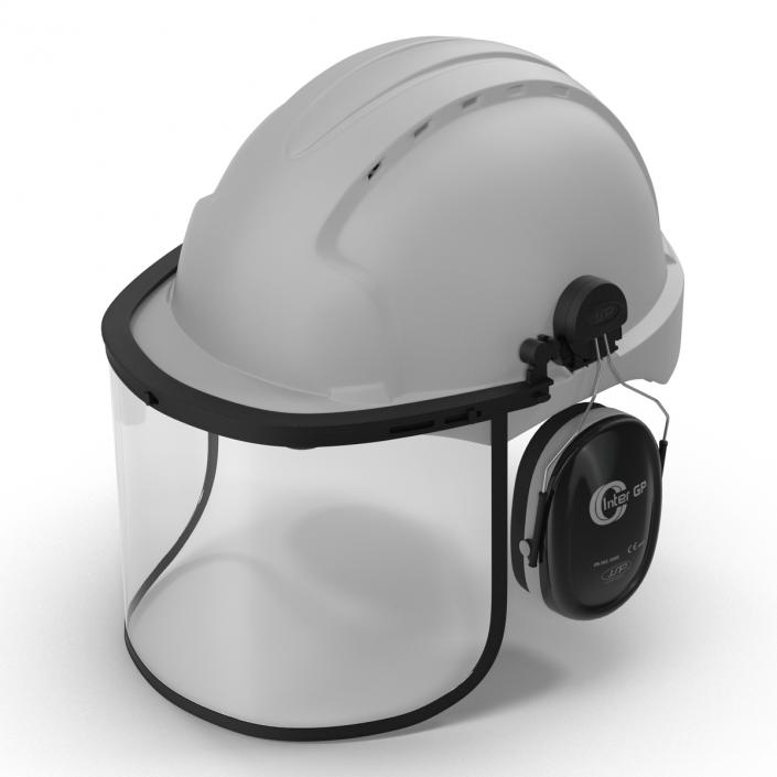 3D Safety Helmet 2 White