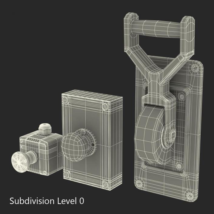 3D Industrial Power Switches Collection