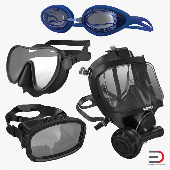 Scuba Masks Collection 3 3D model