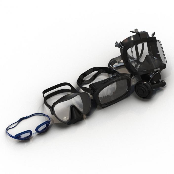 Scuba Masks Collection 3 3D model