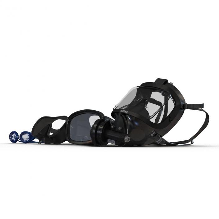 Scuba Masks Collection 3 3D model