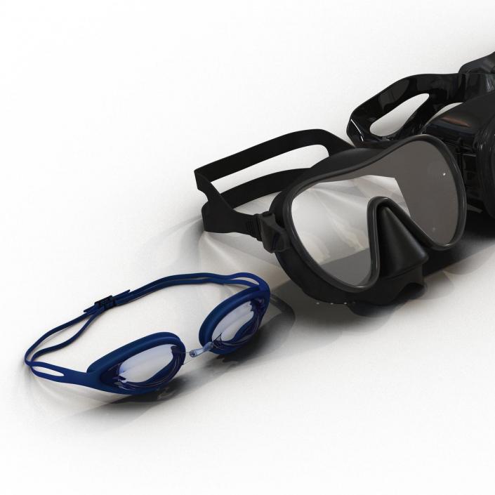 Scuba Masks Collection 3 3D model