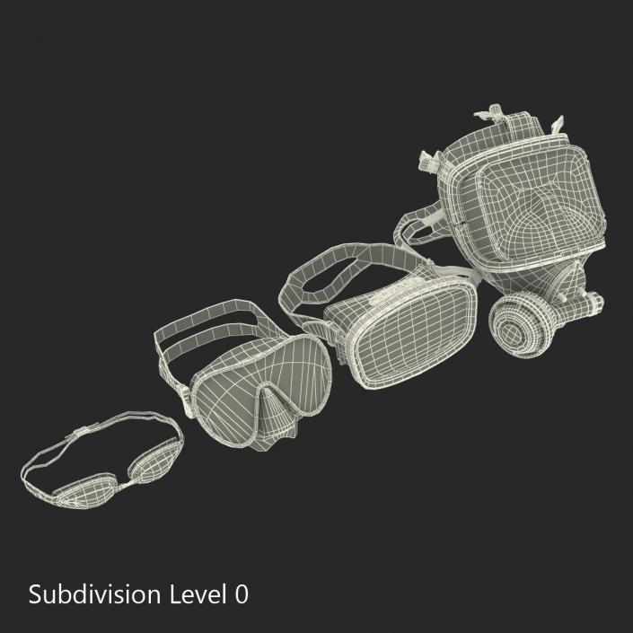 Scuba Masks Collection 3 3D model