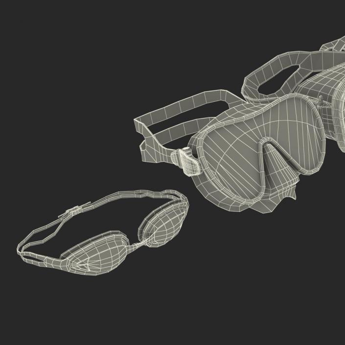 Scuba Masks Collection 3 3D model