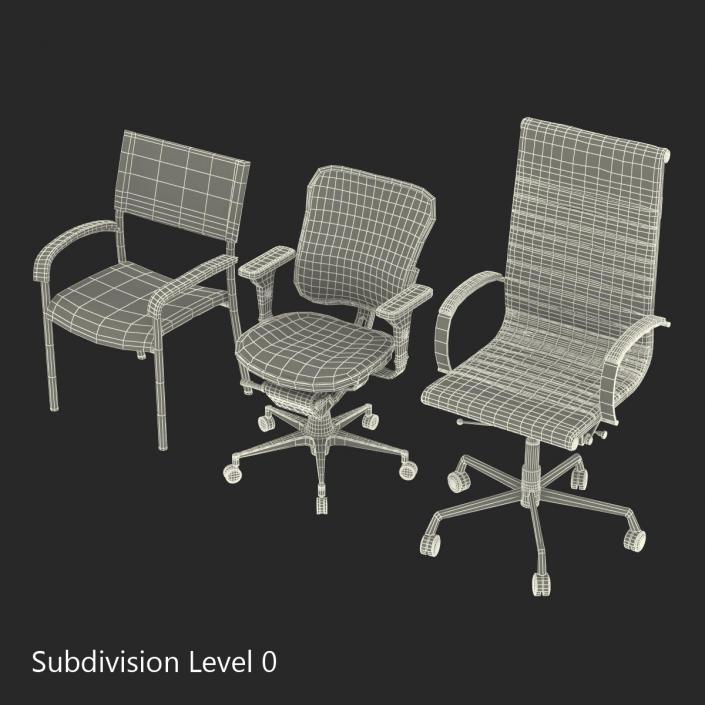 Office Chairs Collection 3D model