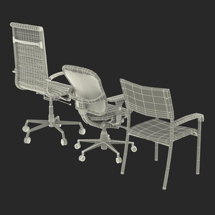 Office Chairs Collection 3D model