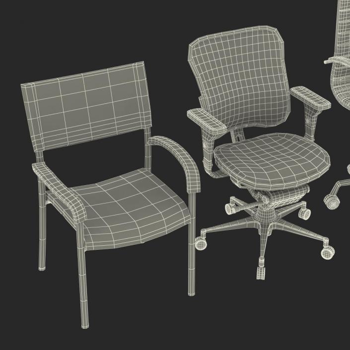 Office Chairs Collection 3D model