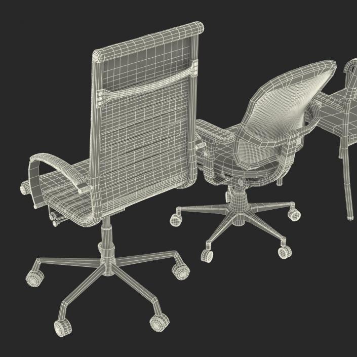 Office Chairs Collection 3D model