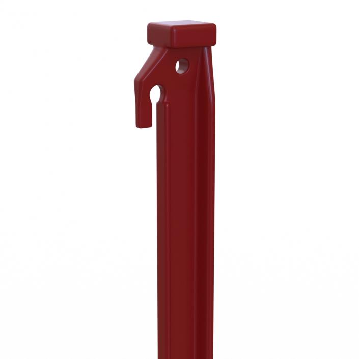 Plastic Tent Stake Red 3D