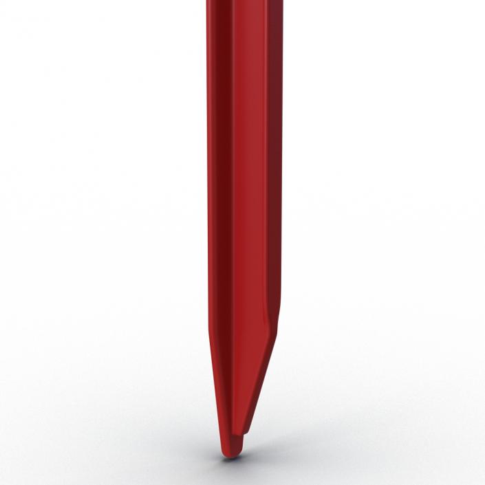 Plastic Tent Stake Red 3D