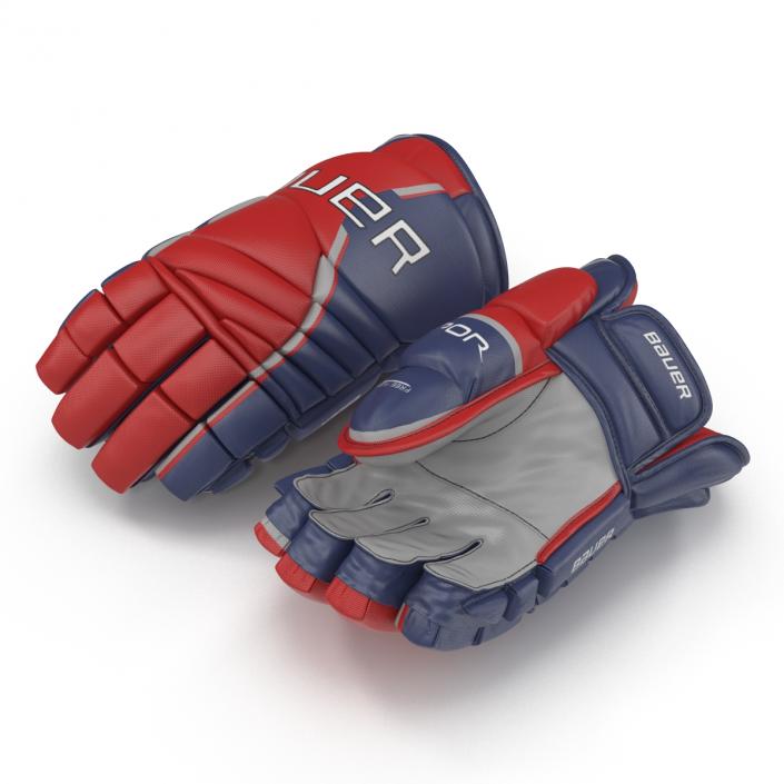 Hockey Gloves Bauer 3D model