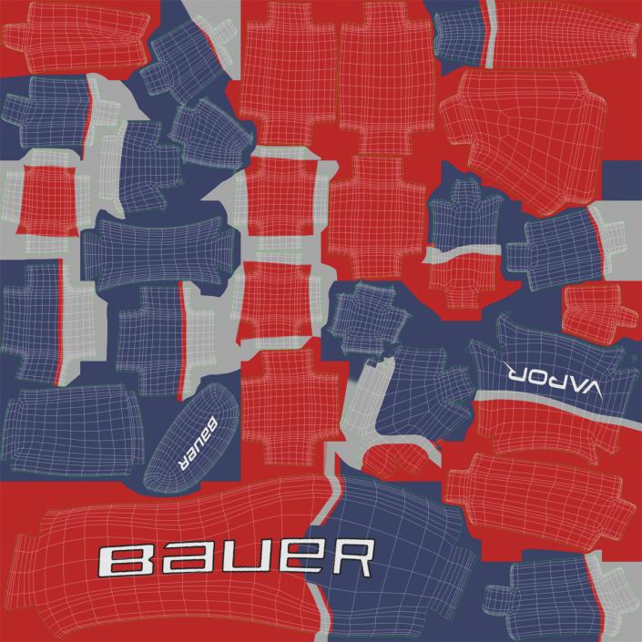 Hockey Gloves Bauer 3D model