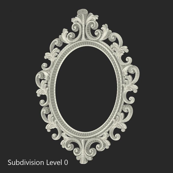 3D Baroque Picture Frame 6 model