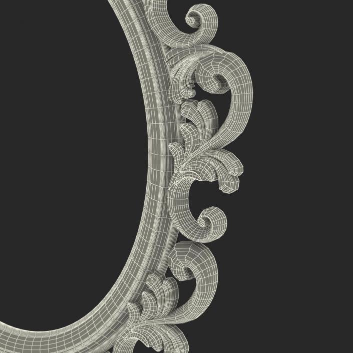 3D Baroque Picture Frame 6 model