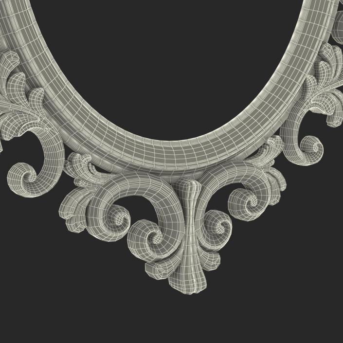 3D Baroque Picture Frame 6 model