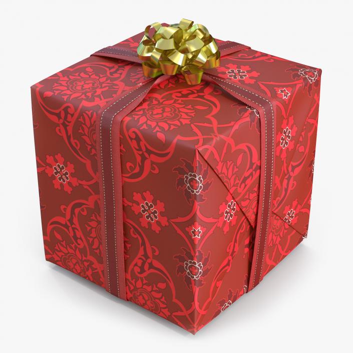 3D Giftbox 2 Red model