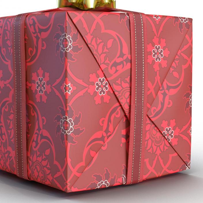 3D Giftbox 2 Red model