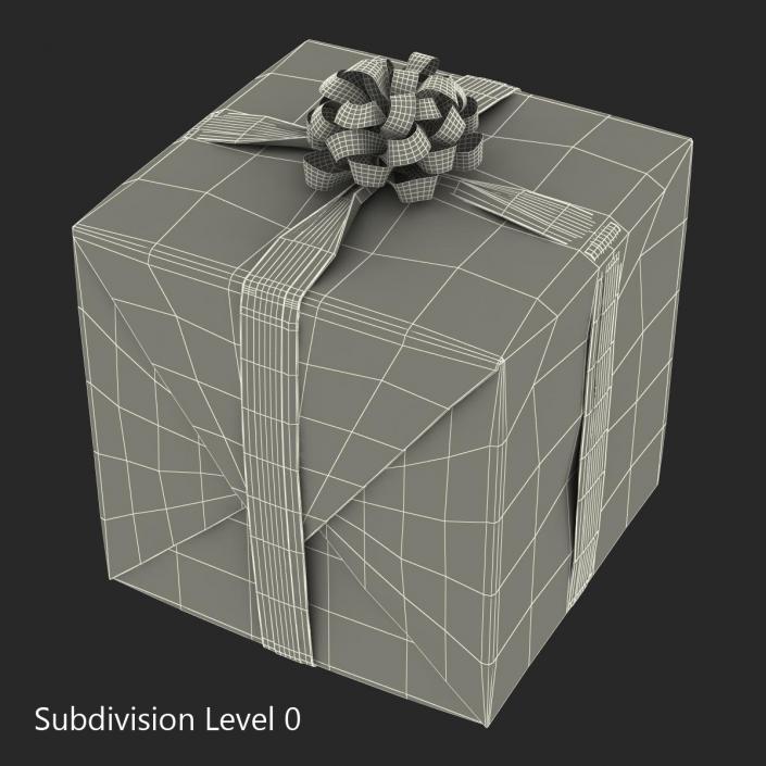 3D Giftbox 2 Red model