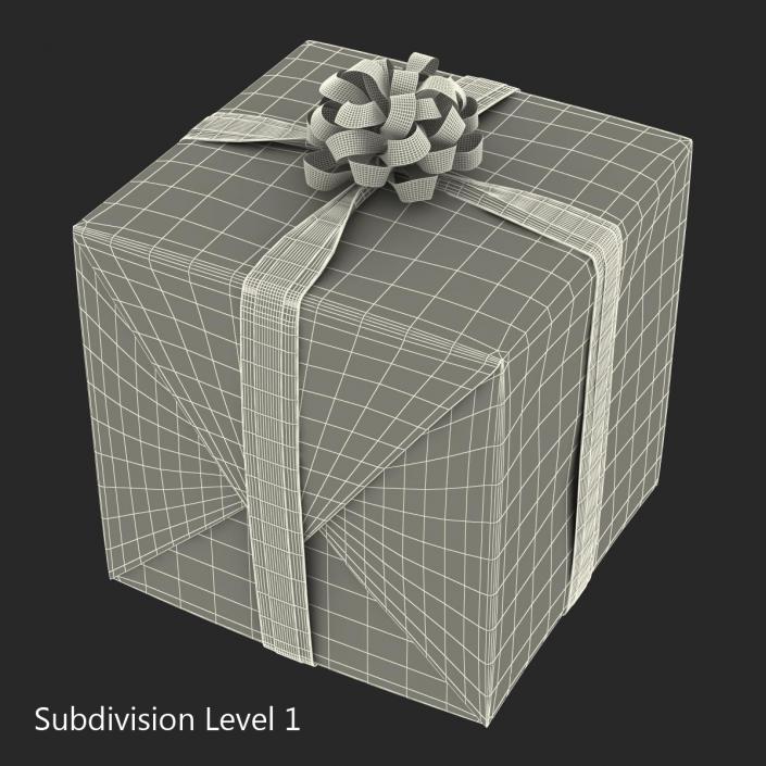 3D Giftbox 2 Red model