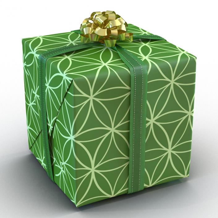 3D model Giftbox 2 Green