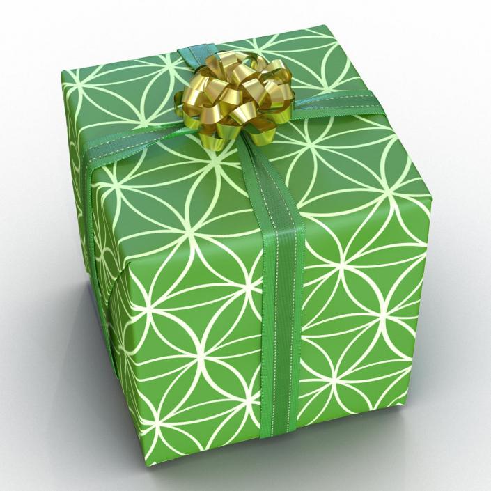 3D model Giftbox 2 Green