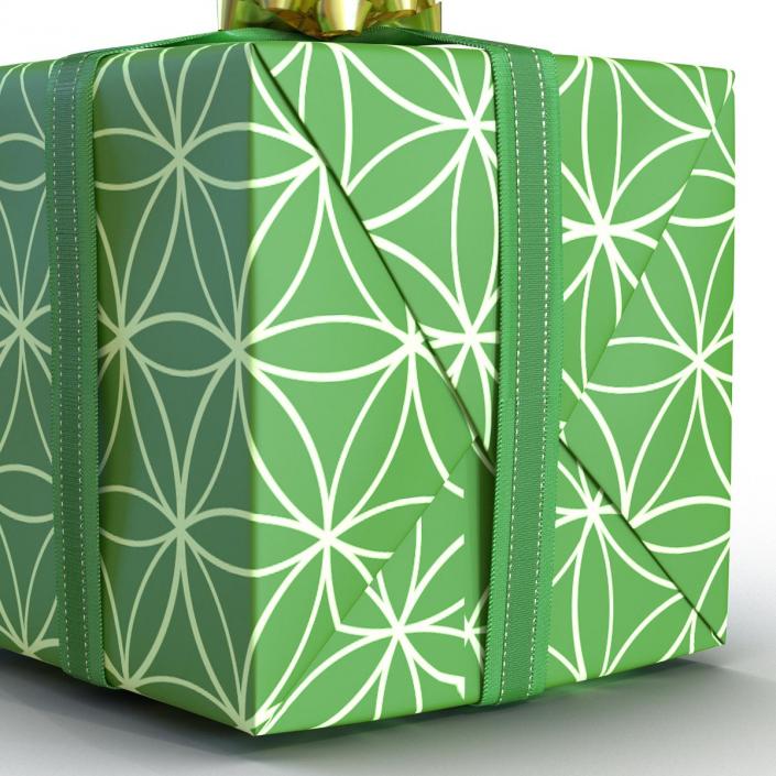 3D model Giftbox 2 Green