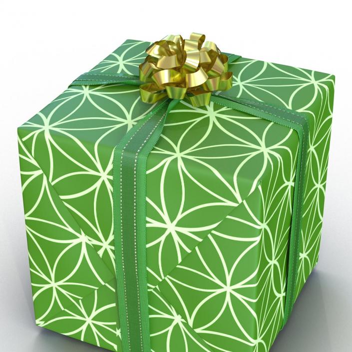 3D model Giftbox 2 Green