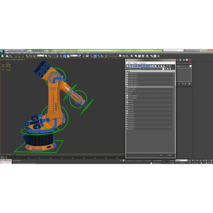 3D Kuka Robot KR 500 FORTEC Rigged