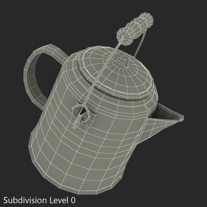 3D Camping Coffee Pot model