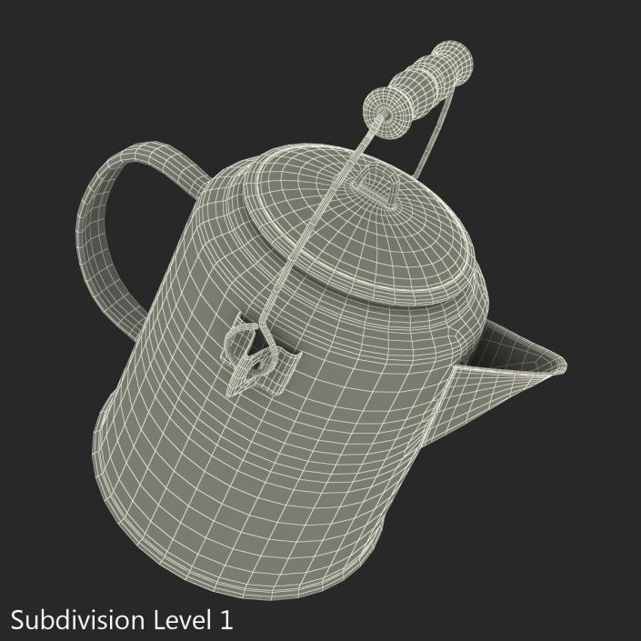 3D Camping Coffee Pot model