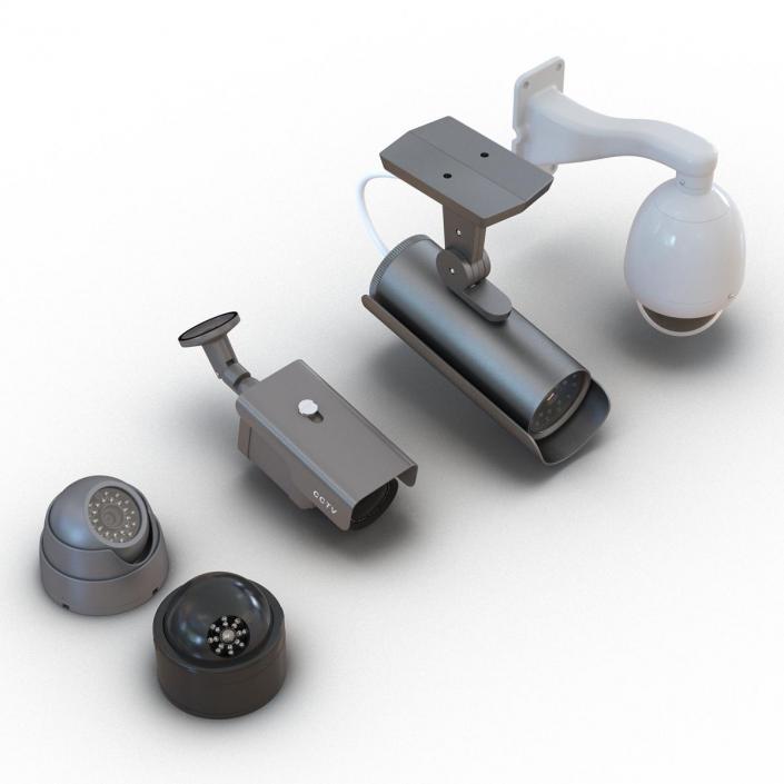 3D CCTV Cameras Collection model