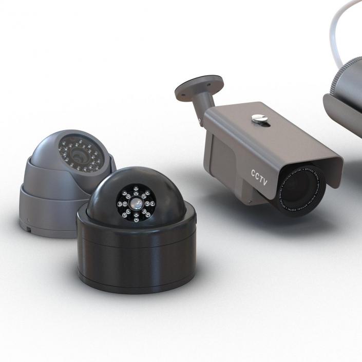 3D CCTV Cameras Collection model