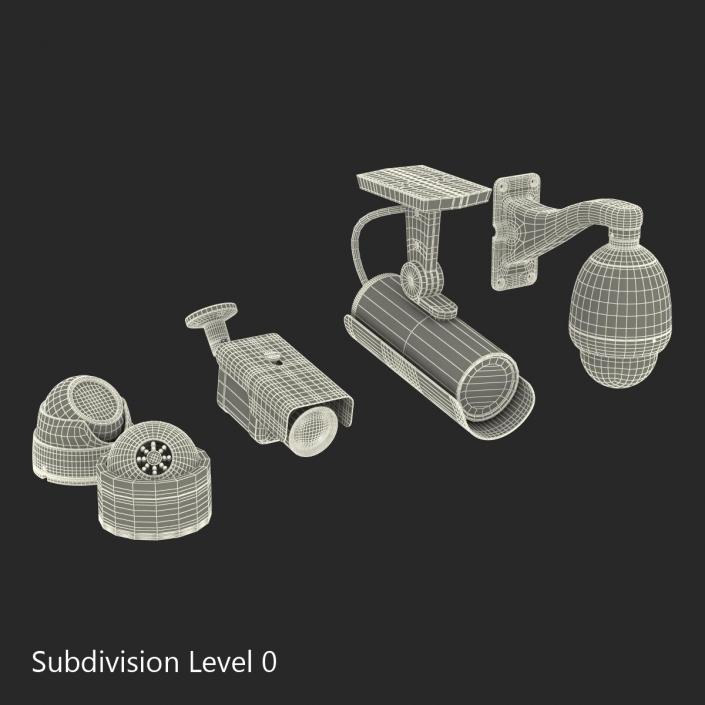 3D CCTV Cameras Collection model