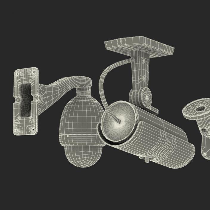 3D CCTV Cameras Collection model