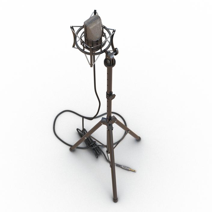 3D Condenser Microphone and Stand Generic model