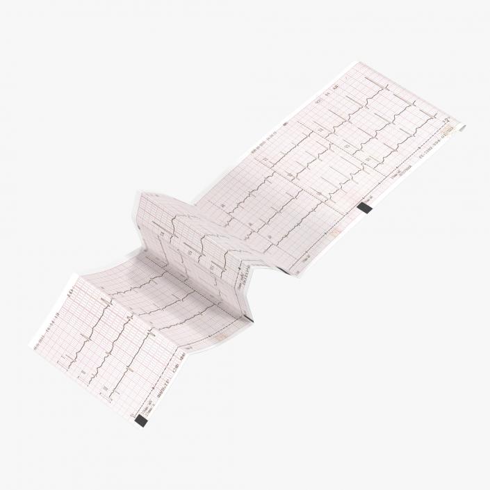 Electrocardiograph Report in Paper Form 3D model