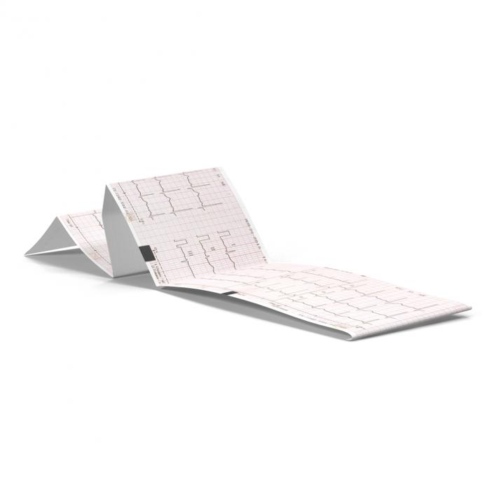 Electrocardiograph Report in Paper Form 3D model