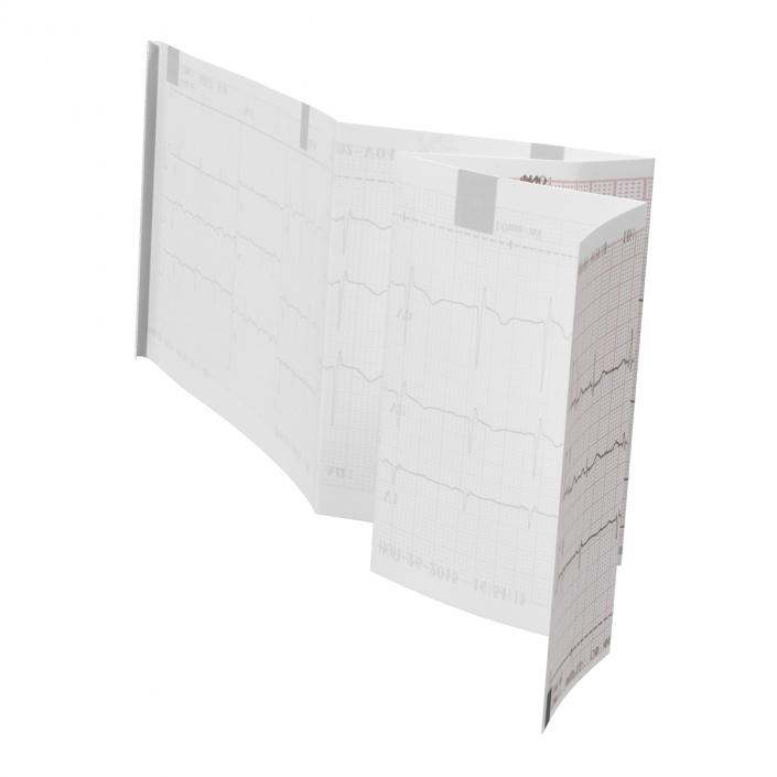 Electrocardiograph Report in Paper Form 3D model