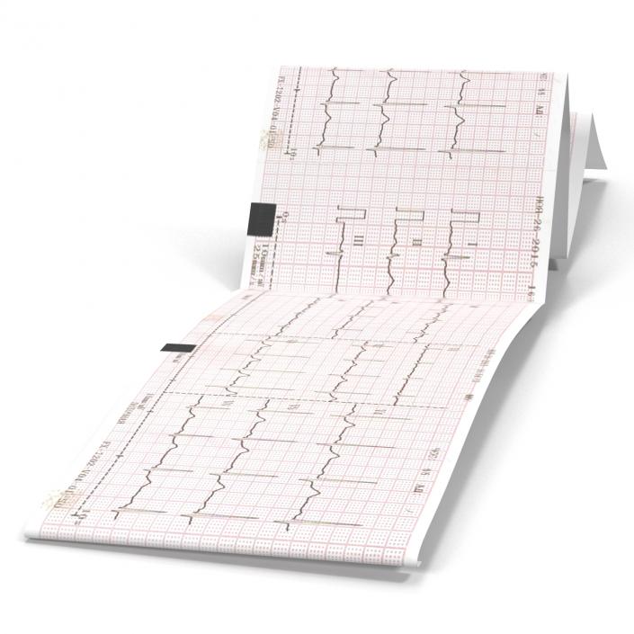 Electrocardiograph Report in Paper Form 3D model