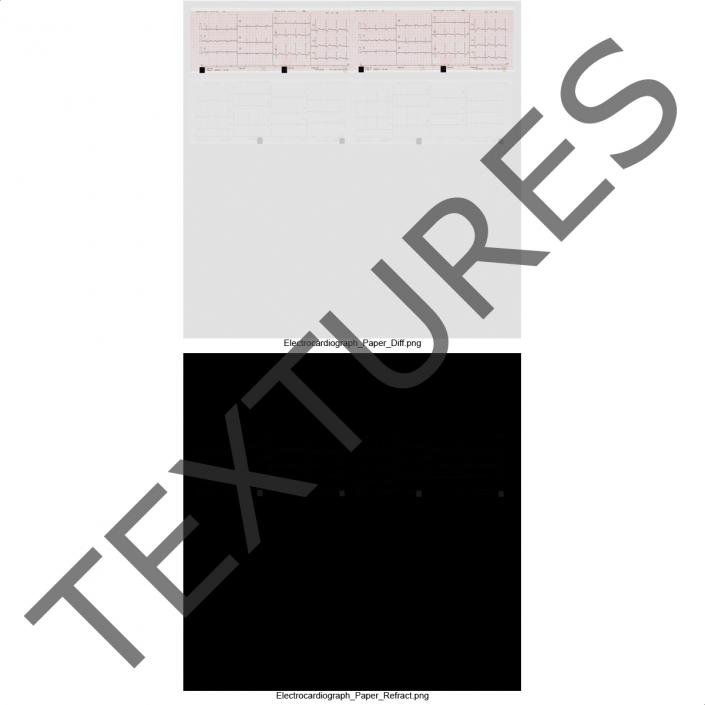 Electrocardiograph Report in Paper Form 3D model