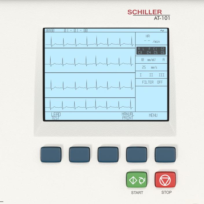 3D Electrocardiograph Machine 2 model