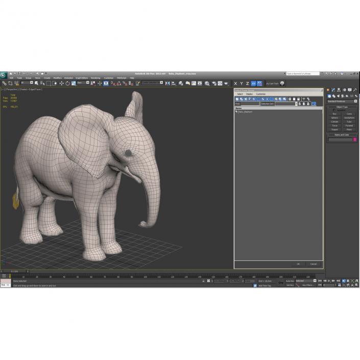 3D Baby Elephant model